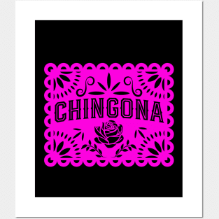 Chingona Purple Papel Picado Posters and Art